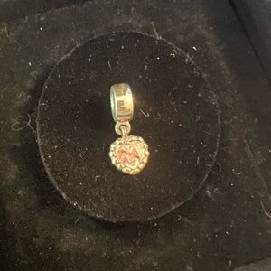 Pandora Pink Dangle Heart Charm